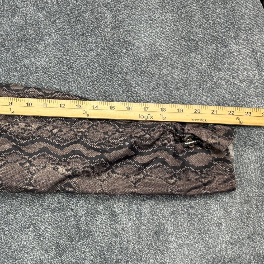 Michael Kors Snakeskin Print Trench Coat Jacket Brown Belted Womens S NWT - Picture 10 of 10